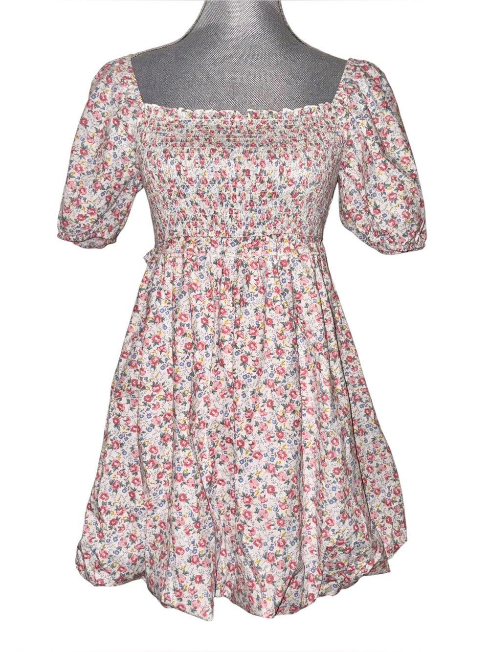 NWT Altar’d State Floral Smocked Bubble Hem Mini Dress